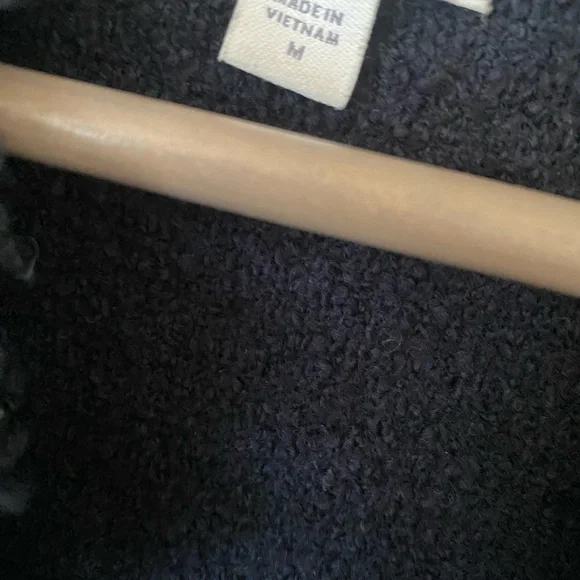 JJill Long Fringe Cardigan, Navy - Picture 4 of 5